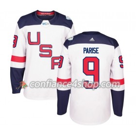 Adidas Maillot de Hockey États-Unis Zach Parise 9 Coupe du monde de hockey sur glace 2016 Blanc Premier - Homme